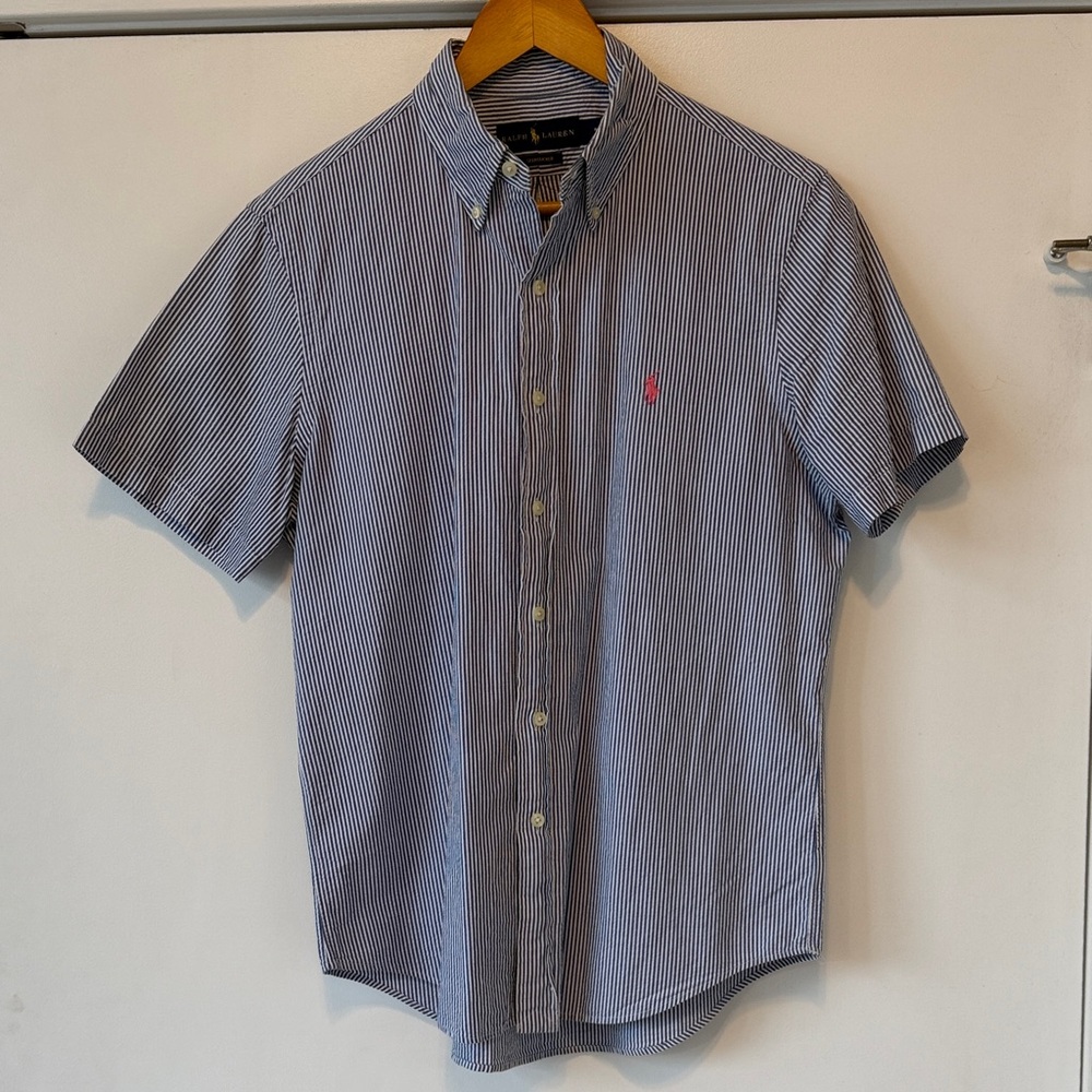Polo Ralph Lauren Blue and White Striped Shirt